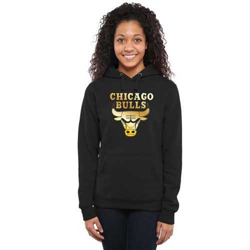 WoChicago Bulls Gold Collection Pullover Hoodie Black